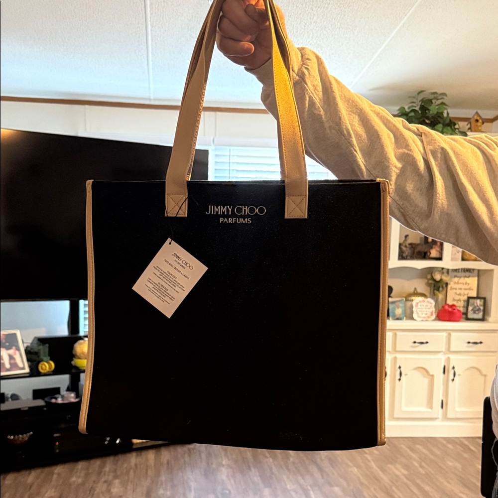 Jimmy Choo Black and Gold Women’s Tote